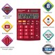 Калькулятор настольный BRAUBERG ULTRA-08-WR, КОМПАКТНЫЙ (154x115 мм), 8 разрядов, двойное питание, БОРДОВЫЙ, 250510 250510