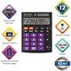 Калькулятор настольный BRAUBERG ULTRA COLOR-12-BKPR (192x143 мм), 12 разрядов, двойное питание, ЧЕРНО-ФИОЛЕТОВЫЙ, 250501 250501