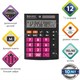Калькулятор настольный BRAUBERG ULTRA COLOR-12-BKWR (192x143 мм), 12 разрядов, двойное питание, ЧЕРНО-МАЛИНОВЫЙ, 250500 250500