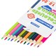 Карандаши цветные двусторонние BRAUBERG PREMIUM TWIN COLOUR, 12 штук, 24 цвета, шестигранные, грифель 3,3 мм, натуральное дерево, 181874 181874