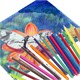 Карандаши цветные акварельные BRAUBERG PREMIUM AQUARELLE, 18 цветов, трехгранные, утолщенный грифель 4 мм, натуральное дерево, 181672 181672