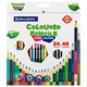 Карандаши цветные двусторонние BRAUBERG PREMIUM TWIN COLOUR, 24 штуки, 48 цветов, шестигранные, грифель 3,3 мм, натуральное дерево, 181875 181875