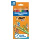 Карандаши цветные стираемые с ластиком BIC "Kids Evolution Illusion", 12 цветов, круглые, 987868 181846