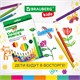 Карандаши цветные утолщенные BRAUBERG KIDS, 24 цвета, шестигранные, грифель 5 мм, натуральное дерево, 181879 181879