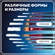 Кисти BRAUBERG PREMIUM, набор 10 шт. (синтетика, круглые № 1, 2, 3, 5, 8, плоские № 2, 4, 6, 8, 10), 201027 201027