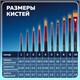 Кисти BRAUBERG PREMIUM, набор 10 шт. (синтетика, круглые № 1, 2, 3, 5, 8, плоские № 2, 4, 6, 8, 10), 201027 201027