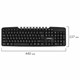 Набор проводной SONNEN KB-S110, USB, клавиатура 113 клавиш, мышь 3 кнопки, 1000 dpi, черный/серебристый, 513854 513854