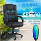 Кресло офисное BRABIX "Bliss MS-004", 6 массажных модулей, экокожа, черное, 532522 532522