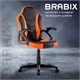 Кресло компьютерное BRABIX "Shark GM-203", экокожа, черное/оранжевое, 532513 532513