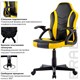 Кресло компьютерное BRABIX "Shark GM-203", экокожа, черное/желтое, 532514 532514