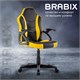 Кресло компьютерное BRABIX "Shark GM-203", экокожа, черное/желтое, 532514 532514