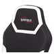Кресло компьютерное BRABIX "Alpha GM-018", ткань/экокожа, черное/белое, 532640, GM-018_532640 532640