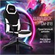 Кресло компьютерное BRABIX "Alpha GM-018", ткань/экокожа, черное/белое, 532640, GM-018_532640 532640