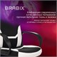 Кресло компьютерное BRABIX "Alpha GM-018", ткань/экокожа, черное/белое, 532640, GM-018_532640 532640