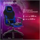 Кресло компьютерное BRABIX "Alpha GM-018", ткань/экокожа, черное/синее, 532638, GM-018_532638 532638
