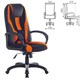 Кресло компьютерное BRABIX PREMIUM "Rapid GM-102", экокожа/ткань, черно/оранжевое, 532420, GM-102_532420 532420
