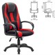 Кресло компьютерное BRABIX PREMIUM "Rapid GM-102", экокожа/ткань, черное/красное, 532107 532107