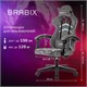 Кресло компьютерное BRABIX "Shooter GM-123", 2 подушки, ткань, серое, 533192 533192