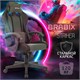 Кресло компьютерное BRABIX "Striker GM-121", синхромеханизм, 2 подушки, экокожа/велюр, черное/серое, 532961 532961