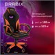 Кресло компьютерное BRABIX "Accent GM-161", TW/экокожа, черное/оранжевое, 532577, 7083505 532577