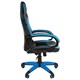 Кресло компьютерное BRABIX "Blaze GM-162", TW/экокожа, черное/голубое, 532578, 7083506 532578
