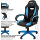 Кресло компьютерное BRABIX "Blaze GM-162", TW/экокожа, черное/голубое, 532578, 7083506 532578