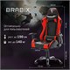 Кресло компьютерное BRABIX "Hunter GM-130", две подушки, экокожа, черное/красное, 532797 532797