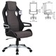 Кресло компьютерное BRABIX "Techno GM-002", ткань, черное/серое, вставки белые, 531815 531815