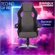 Кресло компьютерное BRABIX "Techno GM-002", ткань, черное/серое, вставки белые, 531815 531815
