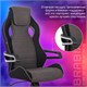 Кресло компьютерное BRABIX "Techno GM-002", ткань, черное/серое, вставки белые, 531815 531815