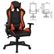 Кресло компьютерное BRABIX "GT Racer GM-100", две подушки, экокожа, черное/оранжевое, 531925 531925