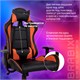 Кресло компьютерное BRABIX "GT Racer GM-100", две подушки, экокожа, черное/оранжевое, 531925 531925