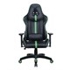 Кресло компьютерное BRABIX "GT Carbon GM-120", две подушки, экокожа, черное/зеленое, 531929 531929