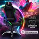 Кресло компьютерное BRABIX "Lumen GM-150 RGB", подсветка, две подушки, экокожа, черное, 532801 532801