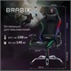 Кресло компьютерное BRABIX "Lumen GM-150 RGB", подсветка, две подушки, экокожа, черное, 532801 532801