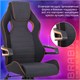 Кресло компьютерное BRABIX "Techno Pro GM-003", ткань, черное/серое, вставки оранжевые, 531813 531813