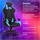 Кресло компьютерное BRABIX "GT Master GM-110", две подушки, экокожа, черное/голубое, 531928 531928