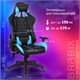 Кресло компьютерное BRABIX "GT Master GM-110", две подушки, экокожа, черное/голубое, 531928 531928