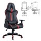 Кресло компьютерное BRABIX "GT Carbon GM-120", две подушки, экокожа, черное/красное, 531931 531931