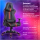 Кресло компьютерное BRABIX "GT Carbon GM-120", две подушки, экокожа, черное/красное, 531931 531931