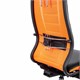 Кресло компьютерное МЕТТА "ErgoLife" 10 B2-160D, 2D-подголовник, экокожа/сетка, черное/оранжевое 533006