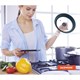 Крышка для любой сковороды и кастрюли универсальная 3 размера (22-24-26 см) антрацит, DASWERK, 607586 607586