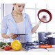 Крышка для любой сковороды и кастрюли универсальная 3 размера (22-24-26 см) бордовая, DASWERK, 607587 607587