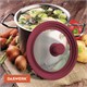 Крышка для любой сковороды и кастрюли универсальная 3 размера (22-24-26 см) бордовая, DASWERK, 607587 607587