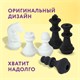 Ластики фигурные ЮНЛАНДИЯ "Шахматы" НАБОР 6 шт., черно-белые, 229593. 229593