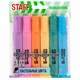 Набор текстовыделителей 6 ПАСТЕЛЬНЫХ ЦВЕТОВ, АССОРТИ, STAFF College "STICK PASTEL", линия письма 1-4 мм, скошенный наконечник, 152532 152532