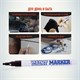 Маркер-краска лаковый (paint marker) MUNHWA "Slim", 2 мм, ЧЕРНЫЙ, нитро-основа, алюминиевый корпус, SPM-01 151469