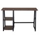 Стол на металлокаркасе BRABIX "LOFT CD-006", 1200х500х730 мм, 2 полки, цвет морёный дуб, 641224 641224
