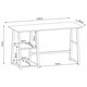 Стол на металлокаркасе BRABIX "LOFT CD-006", 1200х500х730 мм, 2 полки, цвет морёный дуб, 641224 641224