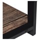 Стол на металлокаркасе BRABIX "LOFT CD-006", 1200х500х730 мм, 2 полки, цвет морёный дуб, 641224 641224